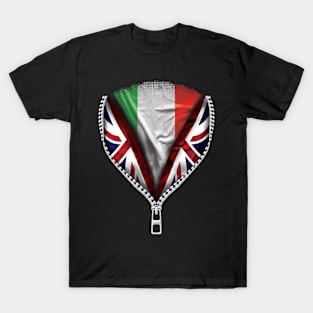 Italian Flag  Italy Flag zipped British Flag - Gift for Italian From Italy T-Shirt